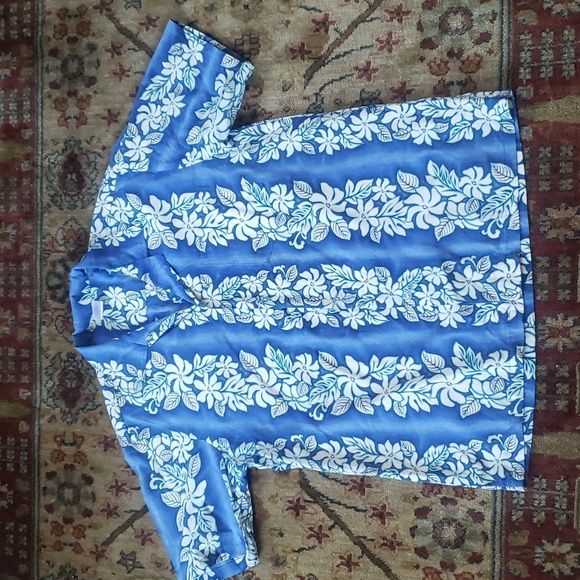 Blue Hawaiian Shirt Button up - Picture 1 of 4